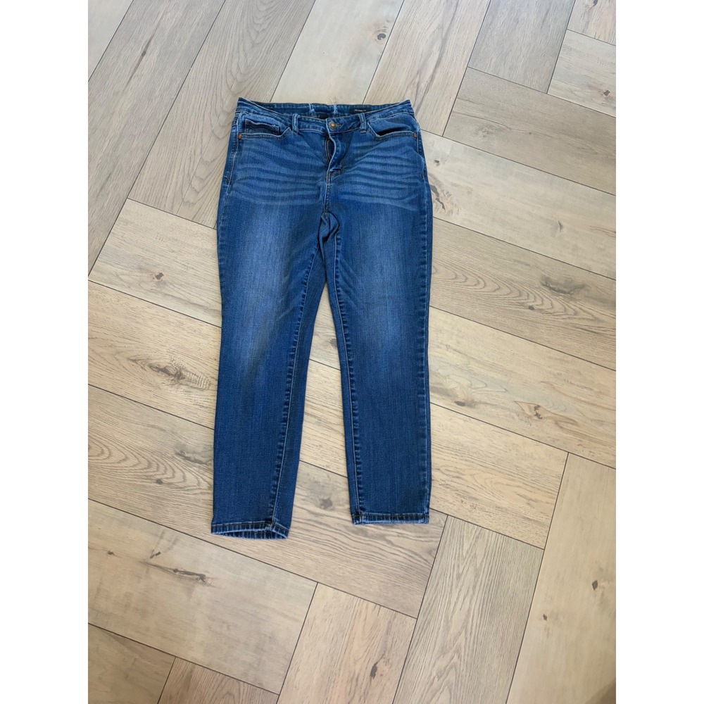 Judy Blue Womens High Rise Skinny Jeans Medium Wash Blue Denim Stretch